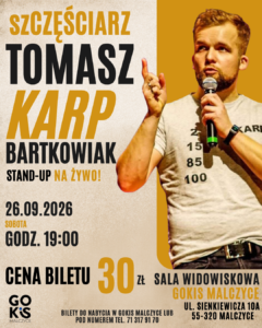 Read more about the article 🎤 Tomasz Karp Bartkowiak W GOKiS Malczyce! 🎤